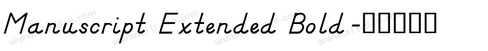 Manuscript Extended Bold字体转换